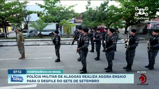 Polícia Militar de Alagoas realiza agora ensaio para o desfile do sete de Setembro