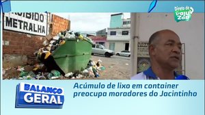Acúmulo de lixo em container preocupa moradores do Jacintinho