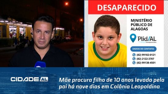 Mãe procura filho de 10 anos levado pela pai há nove dias em Colônia Leopoldina
