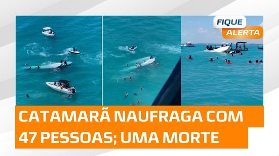 Catamarã naufraga em Maragogi 47 pessoas estavam na embarcação
