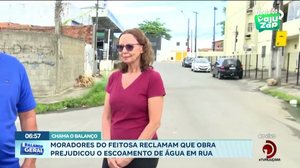 Moradores do Feitosa reclamam que obra prejudicou o escoamento de água em rua