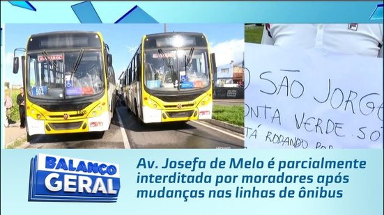 Av. Josefa de Melo é parcialmente interditada por moradores após mudanças nas linhas de ônibus