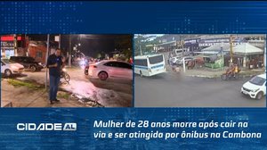 Mulher de 28 anos morre após cair na via e ser atingida por ônibus na Cambona