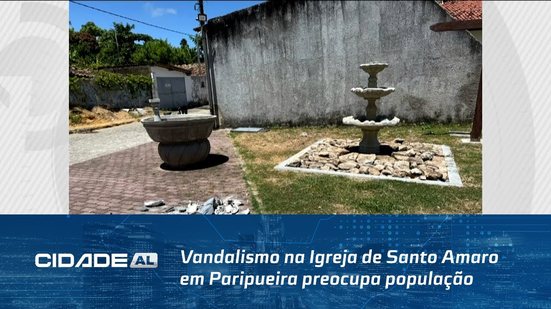 Vandalismo na Igreja de Santo Amaro em Paripueira preocupa população