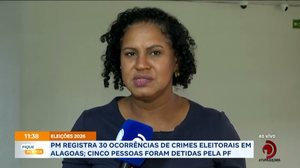 PM registra 22 ocorrências de crimes eleitorais em Alagoas; Cinco pessoas foram detidas pela PF