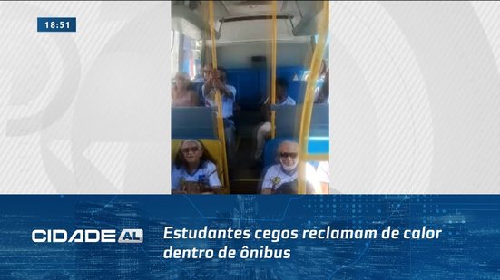 Viagem Urgente: Estudantes cegos reclamam de calor dentro de ônibus