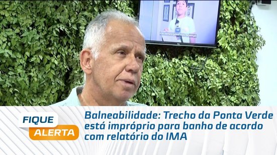 Balneabilidade: Trecho da Ponta Verde está impróprio para banho de acordo com relatório do IMA