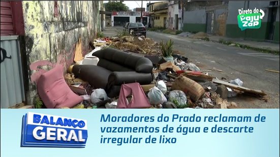 Moradores do Prado reclamam de vazamentos de água e descarte irregular de lixo