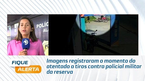 Imagens registraram o momento do atentado a tiros contra policial militar da reserva