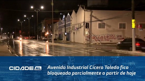 Avenida Industrial Cícero Toledo fica bloqueada parcialmente a partir de hoje