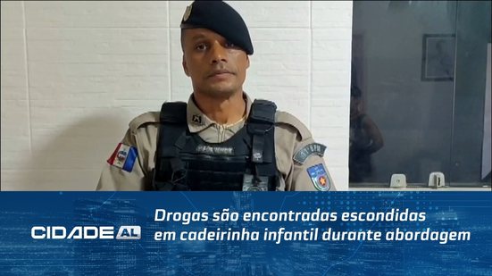 Drogas são encontradas escondidas em cadeirinha infantil durante abordagem