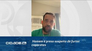 Homem é preso suspeito de furtar capacetes e envolvimento em outros furtos em Maceió