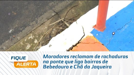 Moradores reclamam de rachaduras na ponte que liga bairros de Bebedouro e Chã da Jaqueira