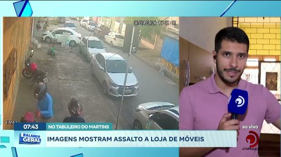 Imagens mostram assalto a loja de móveis