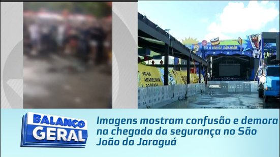 Imagens mostram confusão e demora na chegada da segurança no São João do Jaraguá