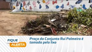 Praça do Conjunto Rui Palmeira é tomada pelo lixo