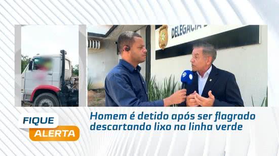 Homem é detido após ser flagrado descartando lixo na linha verde