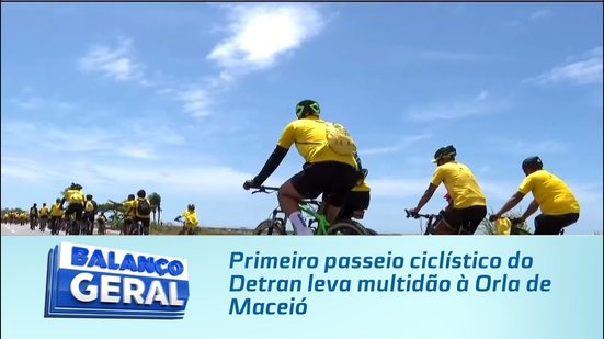 Primeiro passeio ciclístico do Detran leva multidão à Orla de Maceió