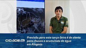 Previsão para este terça-feira é de alerta para chuvas e acumulado de água em Alagoas