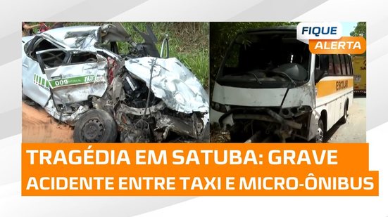Acidente fatal em satuba: Taxista e passageiro morrem em grave acidente com micro-ônibus