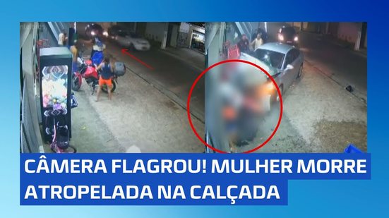 TRAGÉDIA: mulher morre atropelada na calçada de mercadinho e câmera flagra momento
