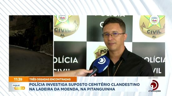 Polícia investiga suposto cemitério clandestino na ladeira da moenda, na Pitanguinha
