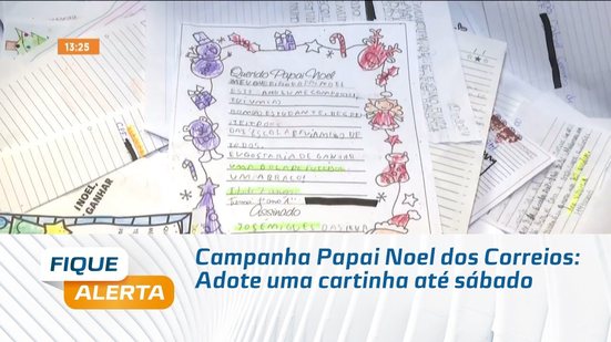 Campanha Papai Noel dos correios: Adote uma cartinha até sábado