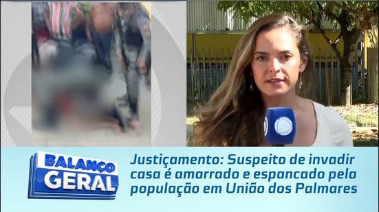 Justiçamento: Suspeito de invadir casa é amarrado e espancado pela população em União dos Palmares