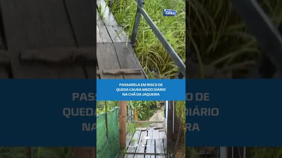 ⚠️RISCO DE DESABAMENTO: passarela prestes a cair assusta moradores na Chã da Jaqueira#BalançoGeralAL