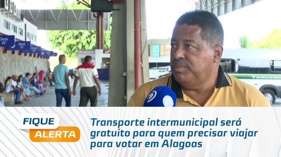 Transporte intermunicipal será gratuito para quem precisar viajar para votar em Alagoas