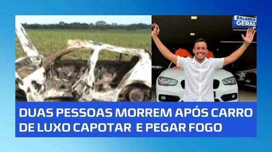 ACIDENTE GRAVE: carro de luxo capota, pega fogo e deixa duas pessoas mortas em Maceió