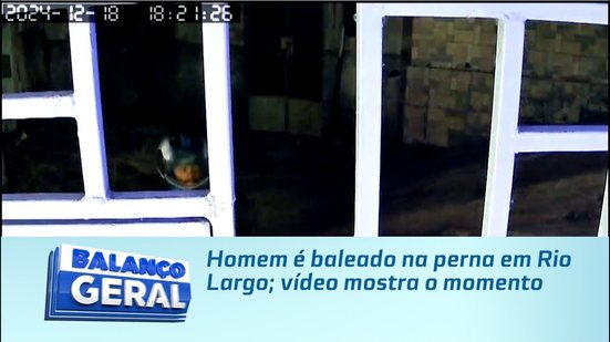 Homem é baleado na perna em Rio Largo; vídeo mostra o momento