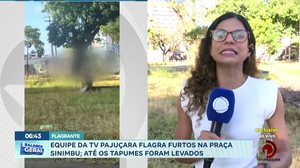Vândalos furtam tapumes colocados em obra de praça no centro de Maceió