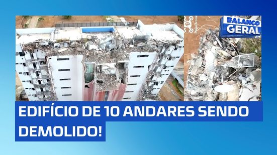 Instabilidade do Solo: Edifício de 10 andares começa a ser demolido
