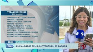 Sine Alagoas tem 2.447 vagas em 85 cargos
