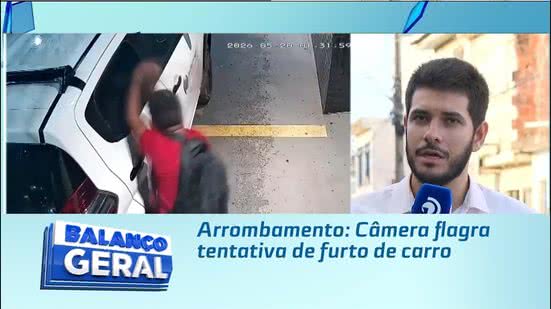 Arrombamento: Câmera flagra tentativa de furto de carro