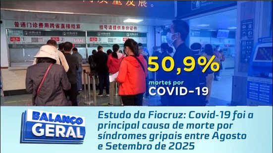 Covid-19 foi a principal causa de morte por síndromes gripais entre Agosto e Setembro de 2025