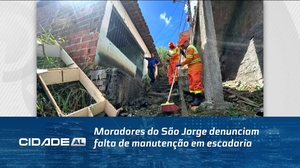 Moradores do São Jorge denunciam falta de manutenção em escadaria
