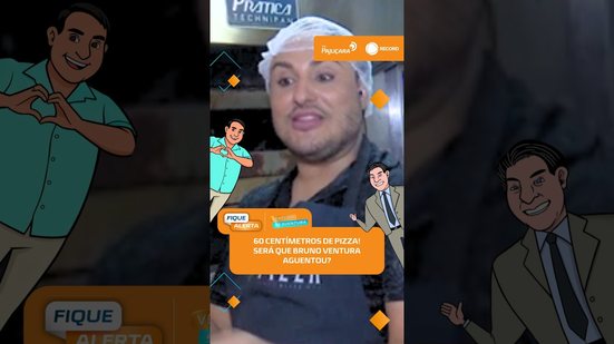😂 Bruno Ventura encara desafio de pizza gigante; veja como terminou | #FiqueAlerta