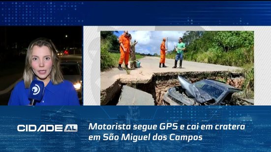 Susto na BR-101: Motorista segue GPS e cai em cratera em São Miguel dos Campos