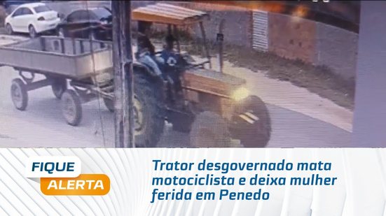 Trator desgovernado mata motociclista e deixa mulher ferida em Penedo