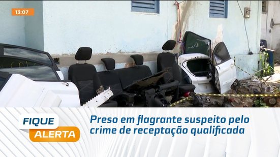 Preso em flagrante suspeito pelo crime de receptação qualificada