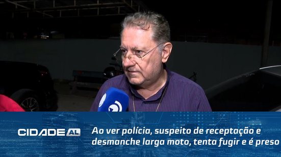 Ao ver polícia, suspeito de receptação e desmanche larga moto, tenta fugir e é preso