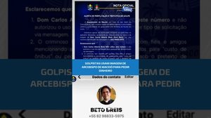 DEUS ESTÁ VENDO: golpe usa imagem de líder religioso para pedir dinheiro #BalançoGeralAL