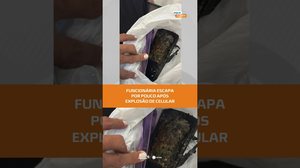 SUSTO: celular explode e quase fere funcionária no bairro do Tabuleiro, confira no #FiqueAlerta