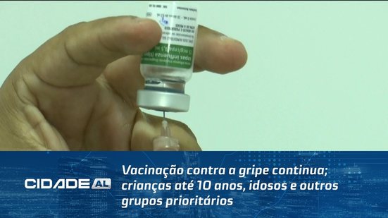 Vacinação contra a gripe continua; crianças até 10 anos, idosos e outros grupos prioritários
