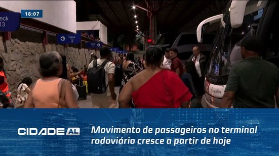 Semana Santa: Movimento de passageiros no terminal rodoviário cresce a partir de hoje