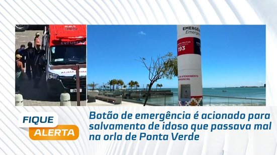 Botão de emergência é acionado para salvamento de idoso que passava mal na orla de Ponta Verde