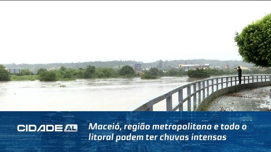 Alerta Amarelo: Maceió, região metropolitana e todo o litoral podem ter chuvas intensas até amanhã