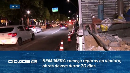 SEMINFRA começa reparos no viaduto; obras devem durar 20 dias